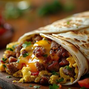 Breakfast Burrito – Local Meat (GF – serves 4)