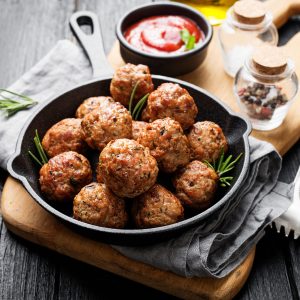 Turkey Meatballs with Rustic Marinara Sauce – 2 servings (gluten-free)